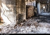 آثار حمله و آتش زدن مصلی رامسر توسط اغتشاشگران