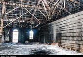 آثار حمله و آتش زدن مصلی رامسر توسط اغتشاشگران