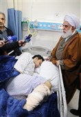 عیادت نمایندگان مقام معظم رهبری از جانبازان جنگ تروریستی اخیر