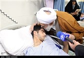 عیادت نمایندگان مقام معظم رهبری از جانبازان جنگ تروریستی اخیر