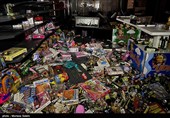 تخریب بازار روز توسط اغتشاشگران در مبارکه اصفهان 