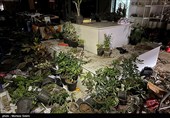 تخریب بازار روز توسط اغتشاشگران در مبارکه اصفهان 