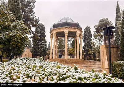 Snow Blankets Tomb of Hafez in Shiraz