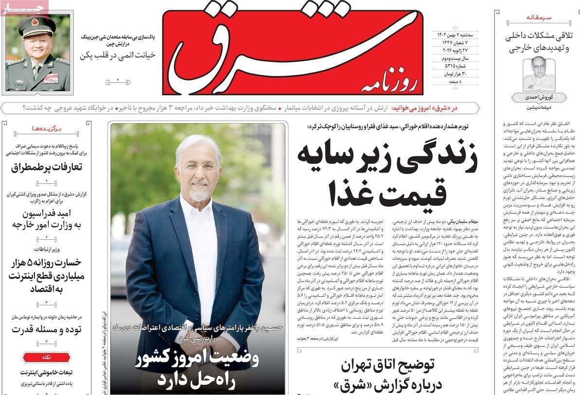 روزنامه وطن امروز , روزنامه کیهان , روزنامه سیاست روز , روزنامه خراسان , روزنامه رسالت , روزنامه جوان , روزنامه همشهری , روزنامه جام جم , روزنامه فرهیختگان , 