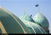 شستشوی گنبدهای مسجد مقدس جمکران
