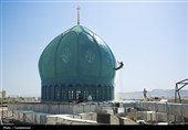 شستشوی گنبدهای مسجد مقدس جمکران