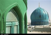 شستشوی گنبدهای مسجد مقدس جمکران