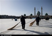 آیین جاروکشی خادمان مسجد مقدس جمکران