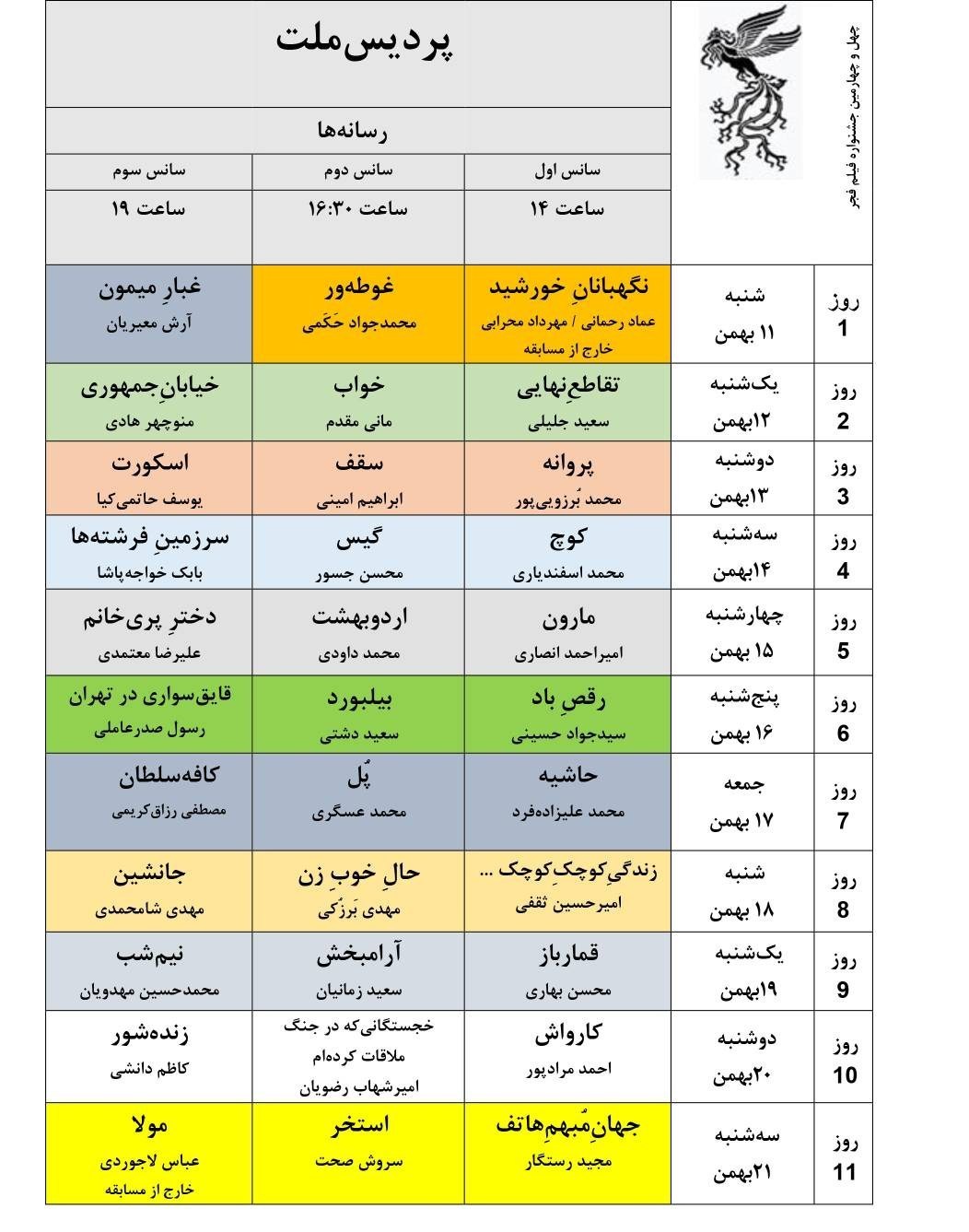جشنواره فیلم فجر , 