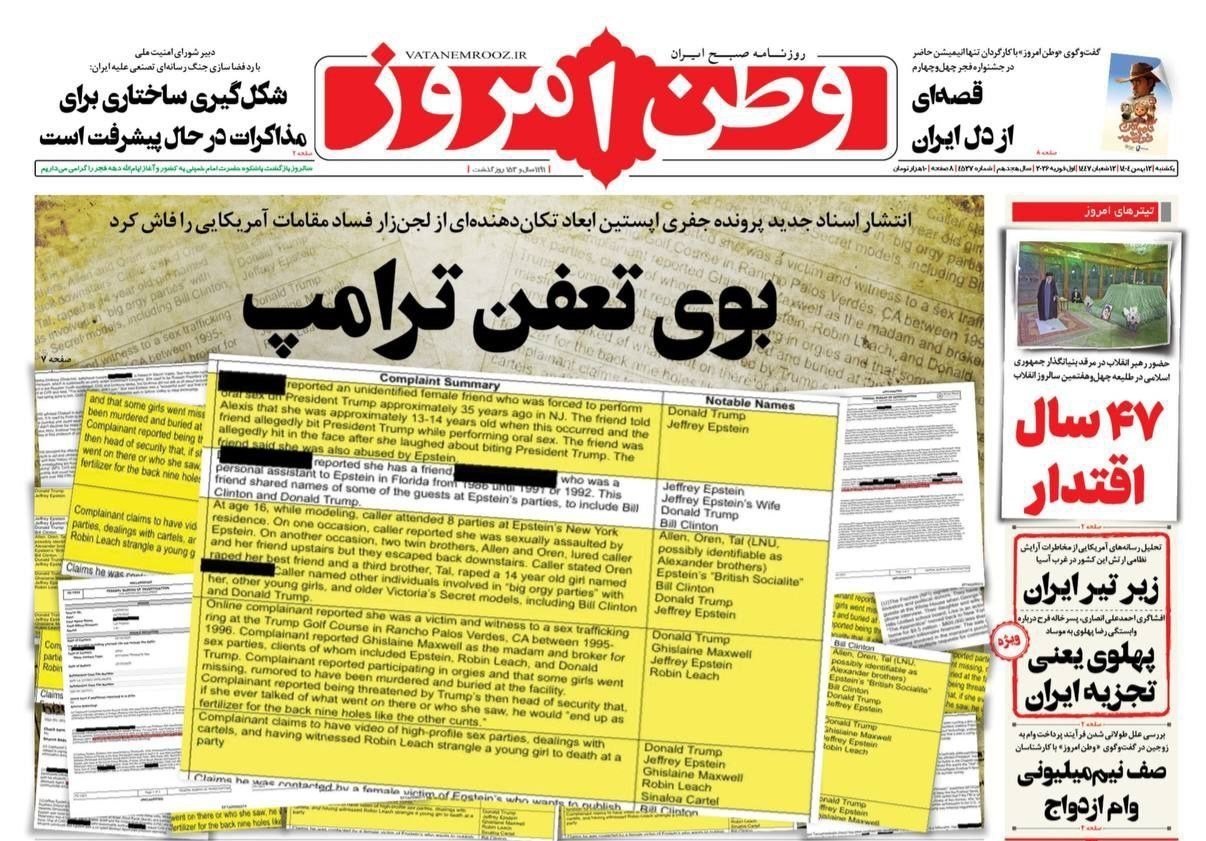 روزنامه وطن امروز , روزنامه کیهان , روزنامه رسالت , روزنامه خراسان , روزنامه همشهری , روزنامه جام جم , روزنامه فرهیختگان , 