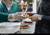 مواکب پذیرایی از زائران بارگاه منور رضوی در شب نیمه شعبان