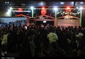 مواکب پذیرایی از زائران بارگاه منور رضوی در شب نیمه شعبان