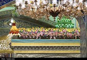 حال و هوای حرم مطهر رضوی در شب میلاد حضرت مهدی (عج)