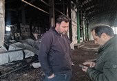 خسارت سنگین آتش‌سوزی در کارخانه صنایع تبدیلی سیب‌زمینی اردبیل