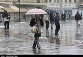 بارش برف در همدان