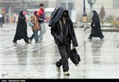 بارش برف در همدان
