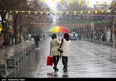بارش برف در همدان