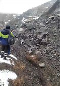 بازگشایی محور ریلی شمال‌غرب پس از ریزش کوه