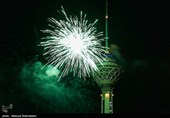 نورافشانی سالگرد پیروزی انقلاب در تهران