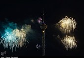 نورافشانی سالگرد پیروزی انقلاب در تهران