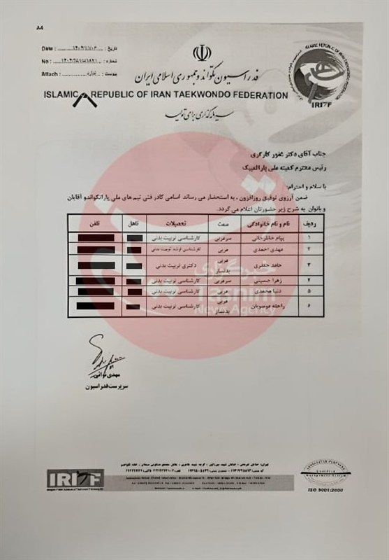 پاراتکواندو , تکواندو , تکواندو ایران , 
