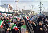 حماسه 22 بهمن در شهرستان‌های استان بوشهر با مشارکت گسترده مردم