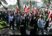 راهپیمایی 22 بهمن در کیش