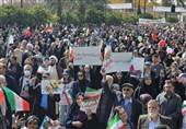 نمایش وحدت و اقتدار ملی در خیابان‌های شیراز