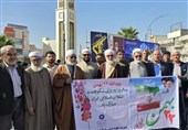 حضور باشکوه مردم اهل‌سنت استان بوشهر در راهپیمایی 22 بهمن