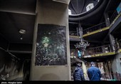 آثار حمله و آتش زدن حوزه علمیه اسفراین در اغتشاشات اخیر