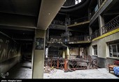 آثار حمله و آتش زدن حوزه علمیه اسفراین در اغتشاشات اخیر