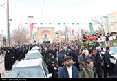 تشییع پیکر شهید مدافع امنیت در قزوین