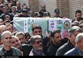 تشییع پیکر شهید مدافع امنیت در قزوین