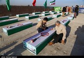 بازگشت پیکر 85 شهید دوران دفاع مقدس از مرزآبی اروند به کشور