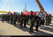 بازگشت پیکر 85 شهید دوران دفاع مقدس از مرزآبی اروند به کشور