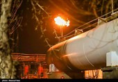 آتش‌سوزی در یک شرکت خصوصی در مسیر پالایشگاه تبریز