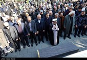 مراسم تشییع پیکر عنایت الله بخشی بازیگر پیشکسوت سینما و تلویزیون در تالار وحدت