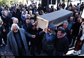 مراسم تشییع پیکر عنایت الله بخشی بازیگر پیشکسوت سینما و تلویزیون در تالار وحدت