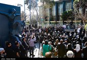 مراسم تشییع پیکر عنایت الله بخشی بازیگر پیشکسوت سینما و تلویزیون در تالار وحدت