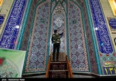 غبارروبی مساجد در آستانه ماه مبارک رمضان - همدان
