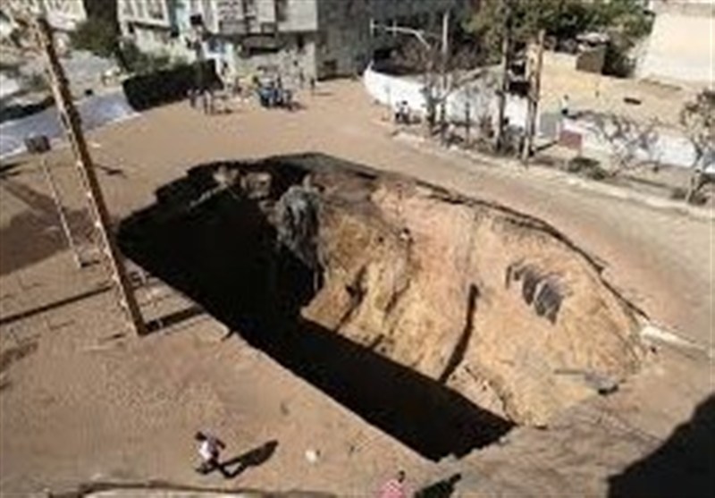 فرونشست ریفیوژ میانی پل زیرگذر اسلامشهر