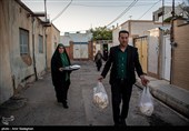 مراسم افطاری ساده در محله قبله شیراز