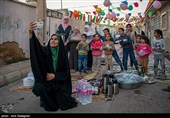 مراسم افطاری ساده در محله قبله شیراز