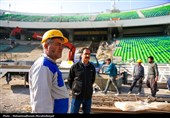 روند بازسازی و تعمیرات ورزشگاه آزادی