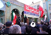 اجتماع مردم قم در محکومیت آمریکا و اسرائیل