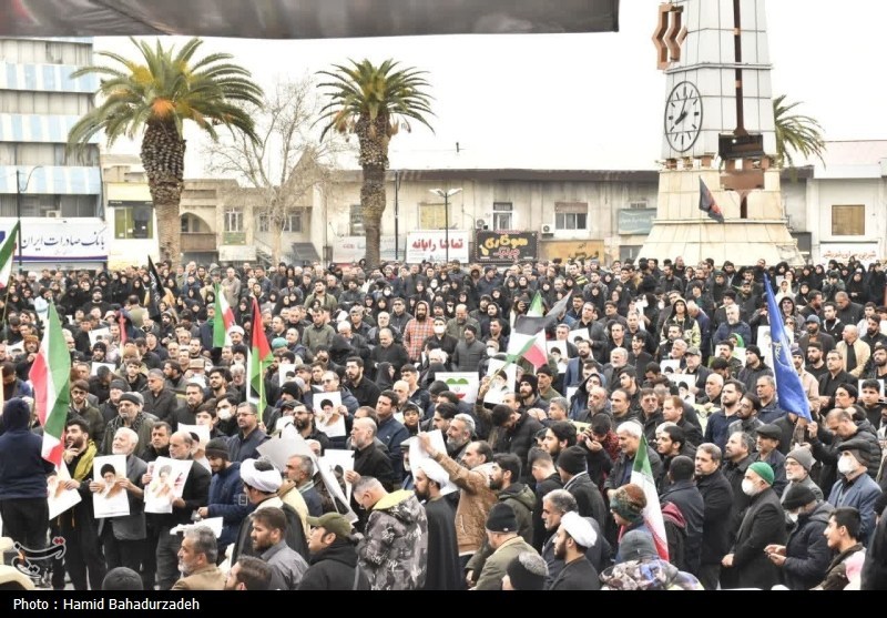 خروش مردم گرگان در پی شهادت امام خامنه‌ای