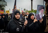 تجمع سوگواران رهبر شهید انقلاب در شیراز