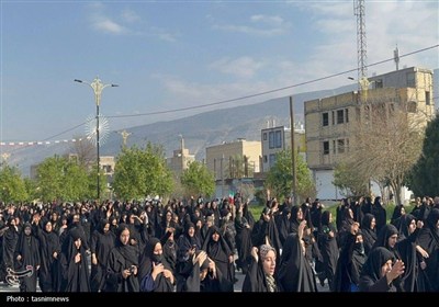 عزاداری مردم چرام در فراق رهبر عزیز انقلاب+تصاویر