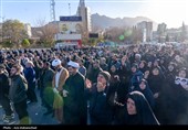 تجمع سوگواران رهبر شهید انقلاب در خرم آباد