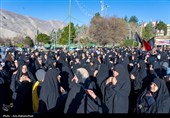 تجمع سوگواران رهبر شهید انقلاب در خرم آباد